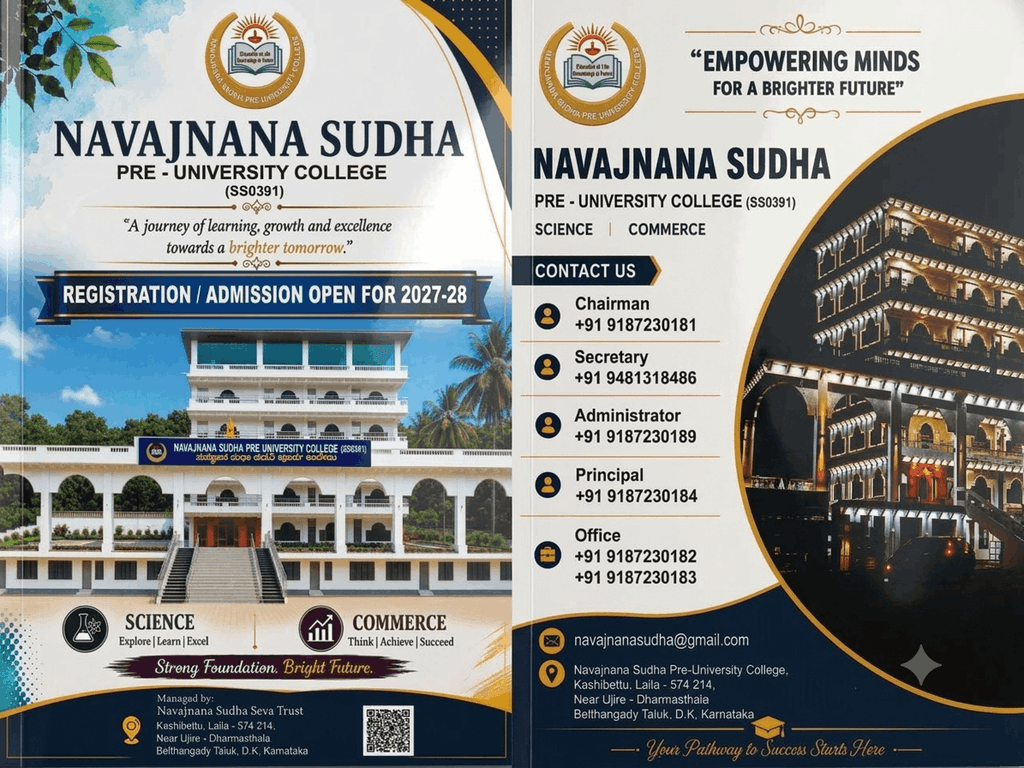 Navajnanasudha Pre University ,Resedential College,Official Website, Best PU College in Mangalore, Best PU Colleges in Mangalore ,Top PU College in Mangalore,Top PU Colleges in Mangalore,Official Website,Best PU College,Best Pre University College, Commerce, Science,Coaching,Competitive Exam,Entrance Exam,NEET,JEE,Long term NEET,CET,KCET, Laila,Belthangady,Ujire,Dharmasthala,Mangalore,Dakshina Kannada, Karnataka,navajnanasudhapu  , Brochure
